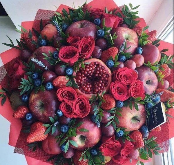 하노이 황마이군 링담 지역에 있는 한 꽃가게에서 출시한 '과일 꽃'/출처=상동